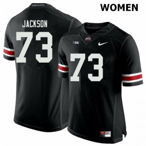 Women's Ohio State Buckeyes #73 Jonah Jackson Black Nike NCAA College Football Jersey Jogging FFD8644IY